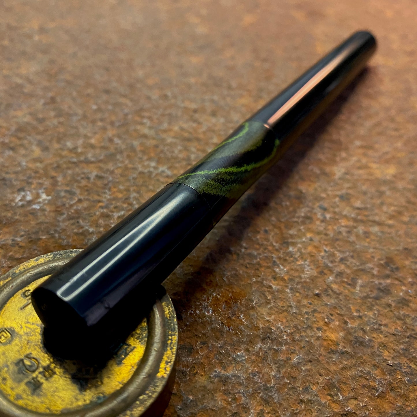 月夜 "moonlit" Black / Yellow green vortex